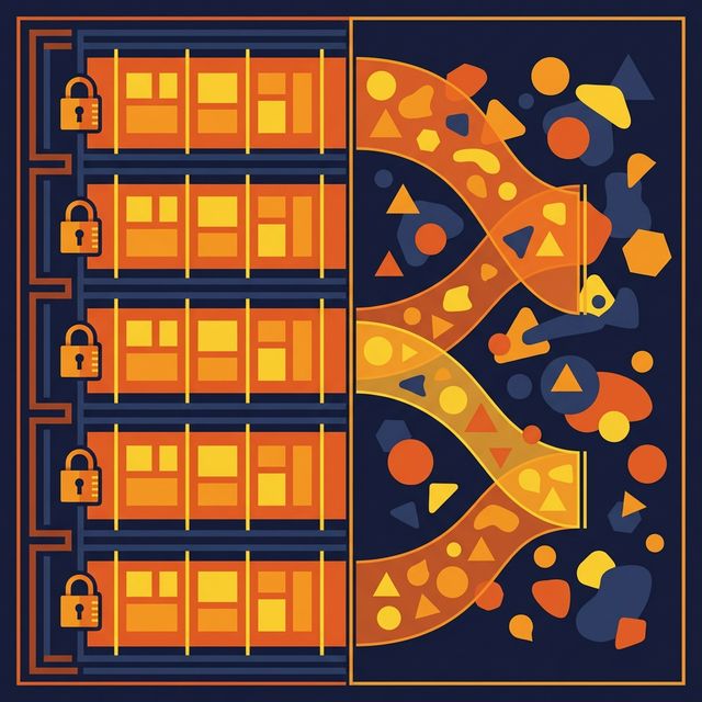 Schema-on-write rigid table vs. schema-on-read flexible view layer